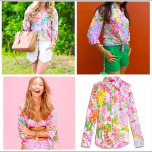 Lilly Pulitzer Nosey Posey Button Down
